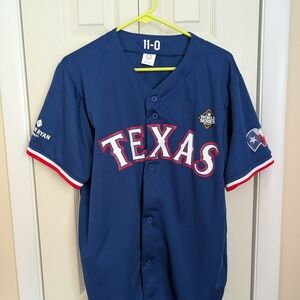 MLB Texas Rangers Nathan Eovaldi World Series Promo Jersey Medium